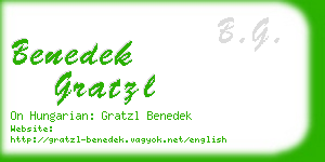 benedek gratzl business card